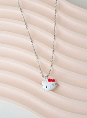 三丽鸥正版授权项链可爱耳钉女设计感锁骨链送女友hellokitty甜美