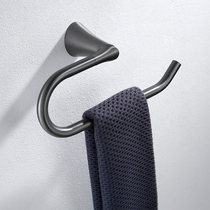 Exit German Gun Grey 304 Stainless Steel Rub Hand Towel Ring Towel Ring Free Of Punch Bathroom Hardware Pendant