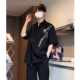 National trend short-sleeved shirt set stand collar national style