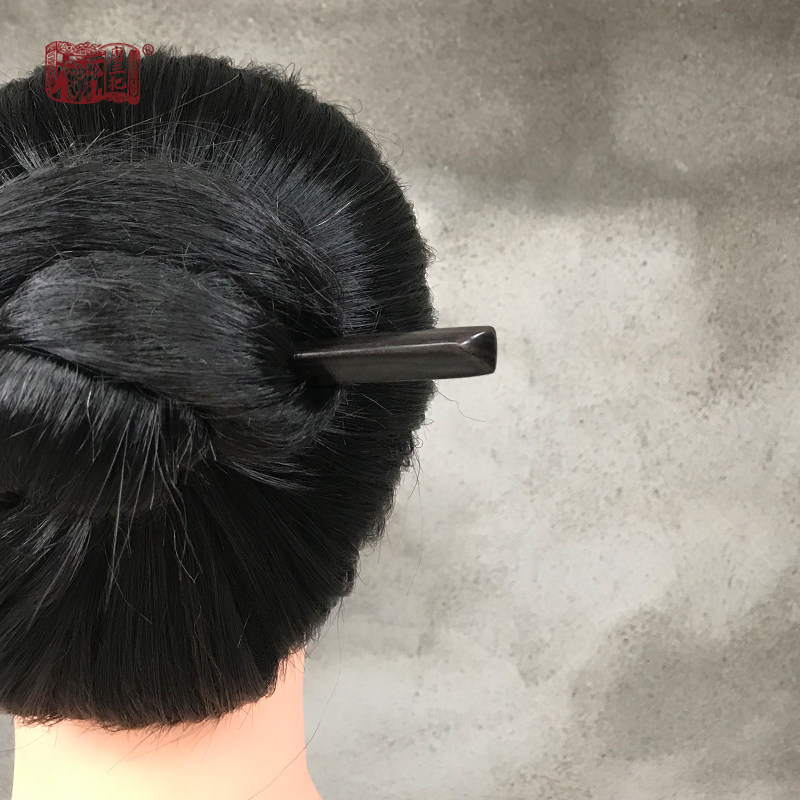 唐三把一字簪黑檀木三棱边发簪古风汉代配饰简约盘发儿童短发簪子,淘宝优惠券,粉丝福利购,淘宝优惠卷