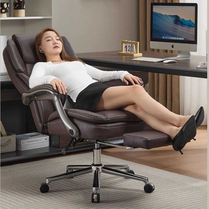 老板椅舒适久坐电脑椅办公椅靠背可躺家用人体工学椅午休真皮椅子,淘宝优惠券,粉丝福利购,淘宝优惠卷