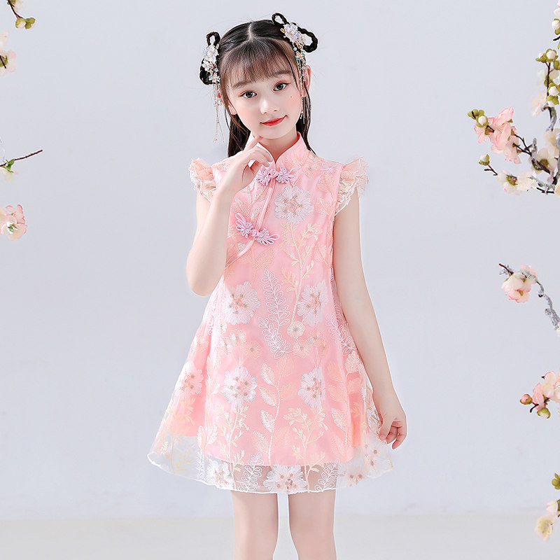 女童公主连衣裙子儿童装洋气2025新款旗袍夏装汉服夏季女孩中国风,淘宝优惠券,粉丝福利购,淘宝优惠卷