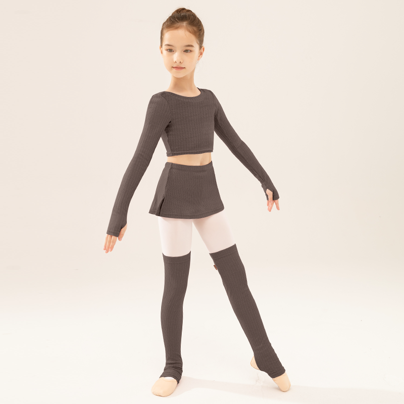 儿童舞蹈服毛衣女童芭蕾舞练功服黑灰色跳舞体操服小外套坎肩秋冬,淘宝优惠券,粉丝福利购,淘宝优惠卷
