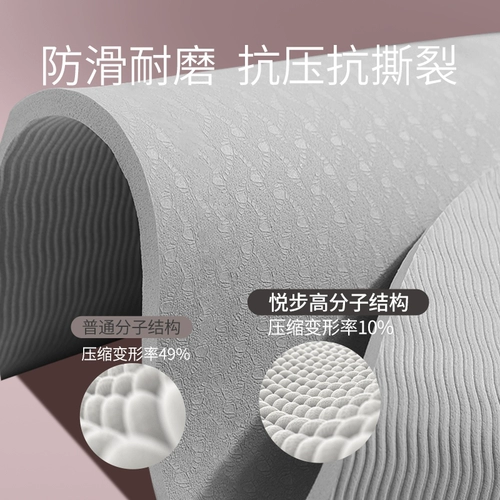 Противоударный коврик для йоги, амортизирующая беззвучная спортивная скакалка, нескользящий большой ковер для спортзала для домашнего использования, защита от шума