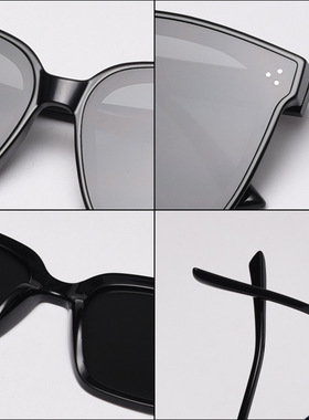 TR90韩版高清尼龙镜片太阳镜女网红明星街拍黑色框墨镜男素颜眼镜