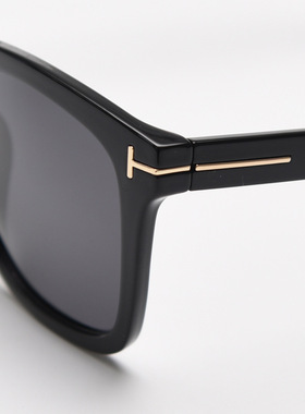 T字大框方形TR90经典黑色偏光太阳眼镜男女同款街拍司机开车墨镜