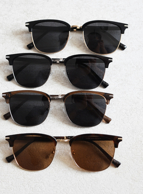 TR90潮人眉毛半框偏光太阳镜墨镜开车眼镜百搭型男品质防紫外线