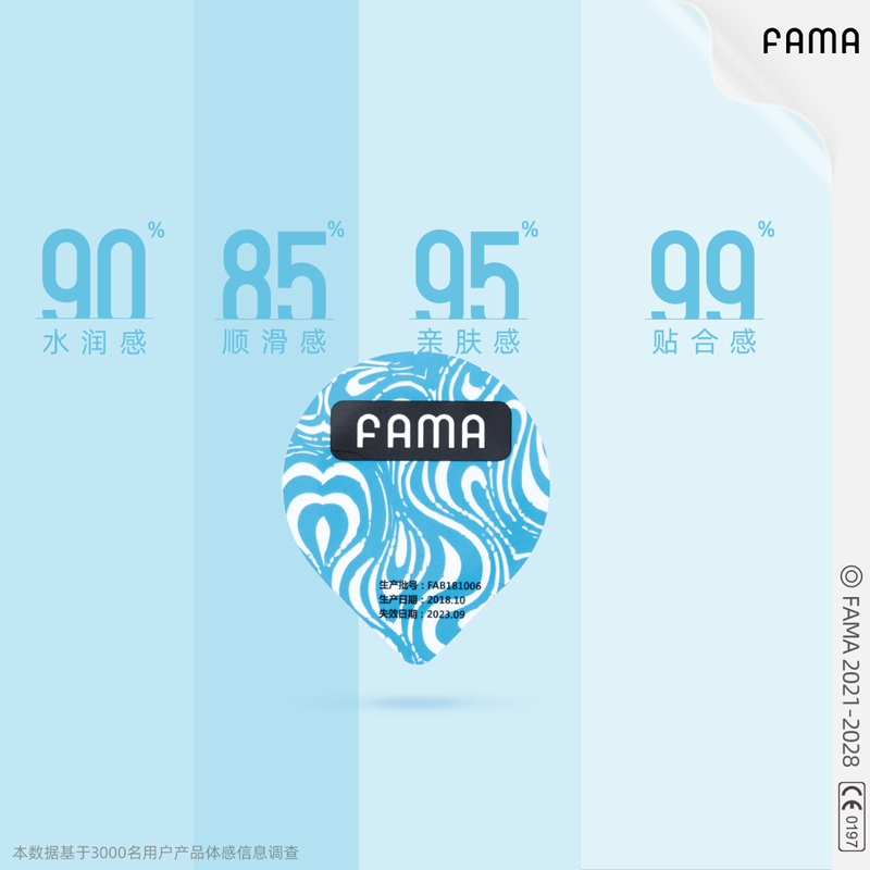 法马避孕套小号45mm超薄玻尿酸安全套套fama情趣紧绷正品男用bytt - 图1