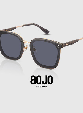 AOJO太阳镜 经典黑超偏光防晒驾驶镜AJ105SH262百搭方框不挑脸型