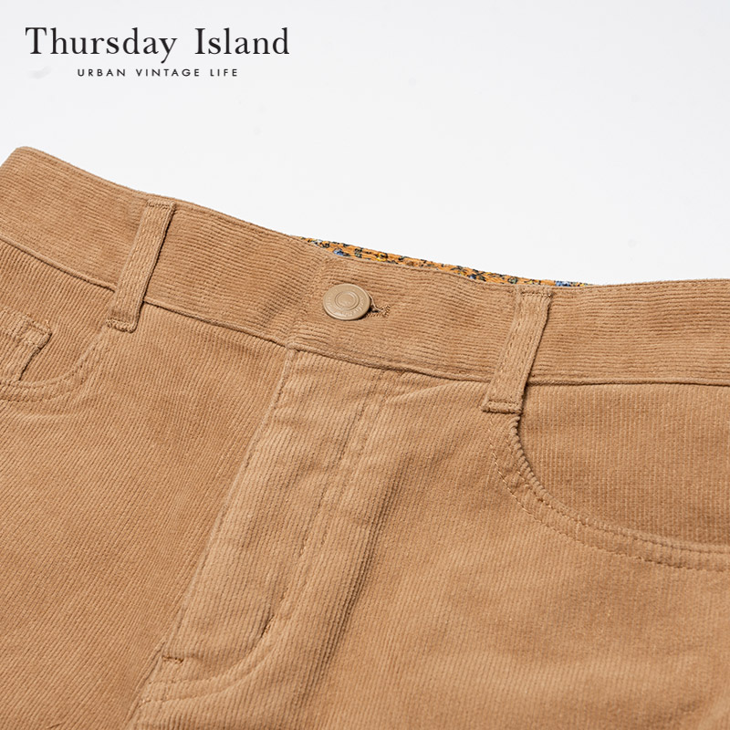 Thursday Island星期四岛屿冬女韩版棉纯色直筒裤长裤T228MPT233W - 图1