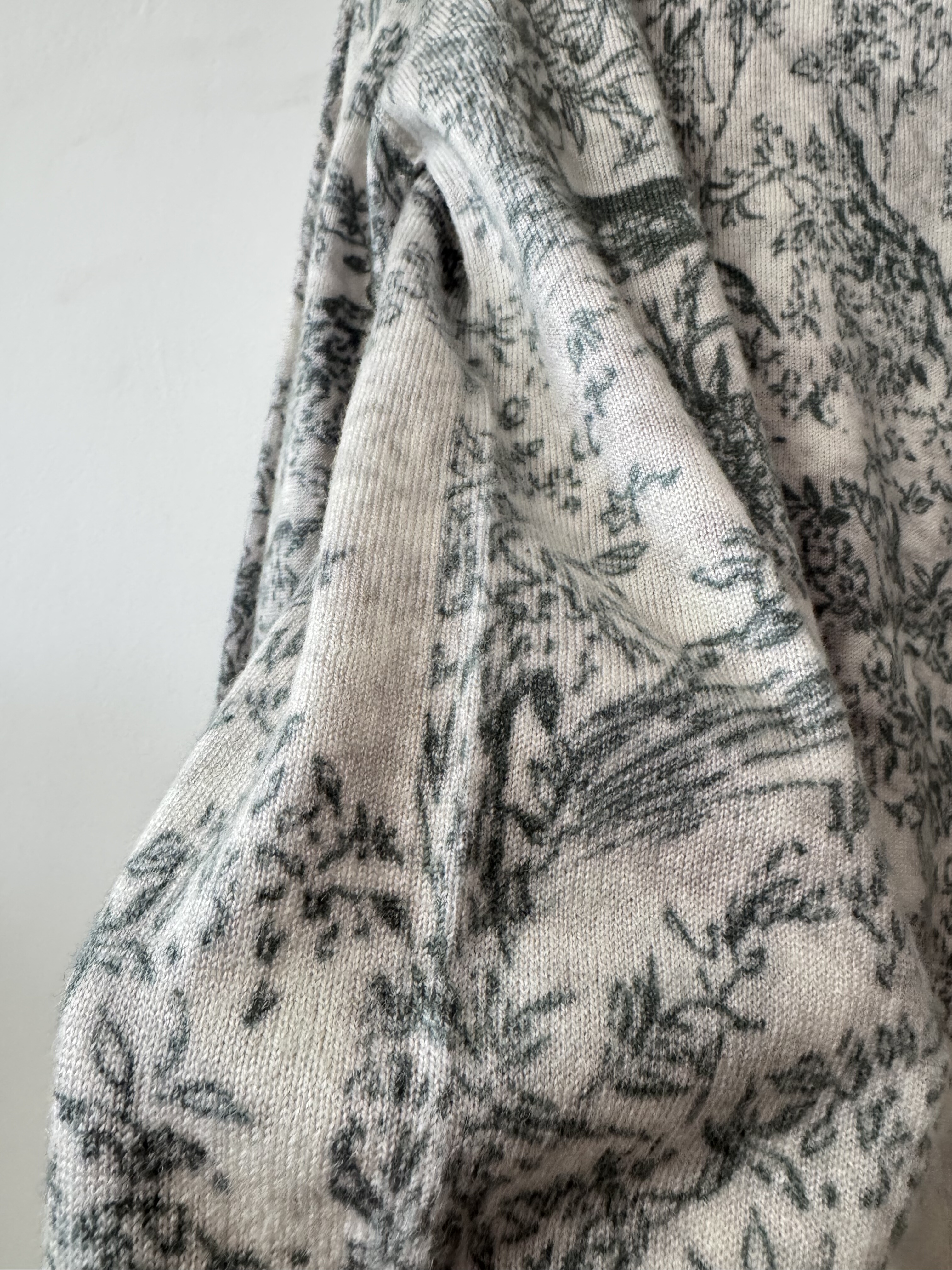 100% 绵羊毛品牌撤柜女装晕染圆领套头毛衣女宽松显瘦针织衫上衣 - 图1