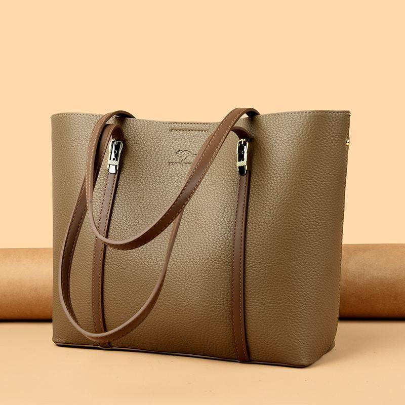 真皮女士大容量托特包包2025新款时尚高级感妈妈包简约通勤单肩包,淘宝优惠券,粉丝福利购,淘宝优惠卷