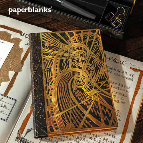 paperblanks佩兰克纽约查宁螺旋系列笔记本记事本复古小本子手账日记本手帐阅读摘抄记录创意送礼物学生文具 - 图0
