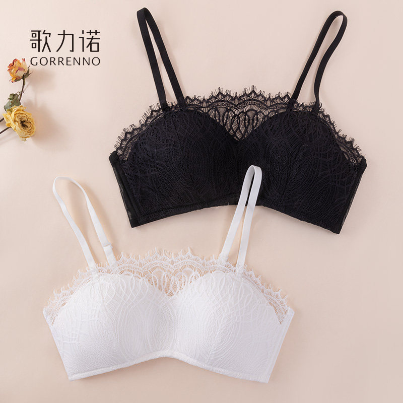 歌力诺抹胸女防走光大胸显小文胸罩 歌力诺文胸