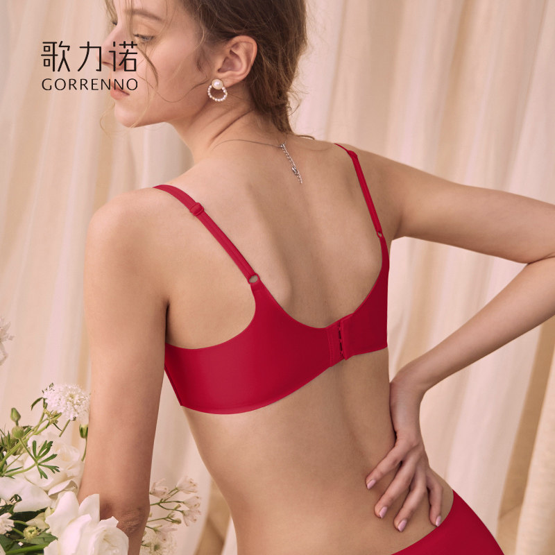 歌力诺红色内衣套装本命年新娘文胸 歌力诺文胸