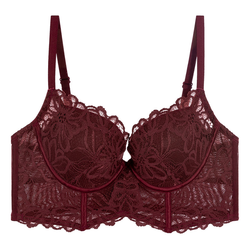 薄款性感本命年钢圈小胸文胸聚拢防下垂收副乳调整红色内衣套装女,淘宝优惠券,粉丝福利购,淘宝优惠卷