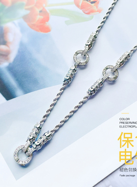 泰国佛牌链子合金微镶钻