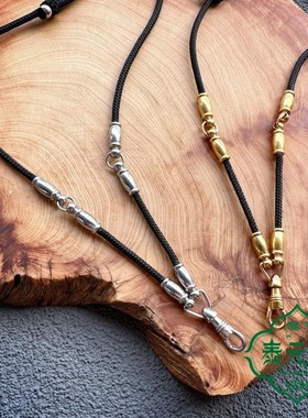 『泰元素』新款不掉色钛钢旋转扣弹簧扣泰国佛牌链可调节挂链布绳