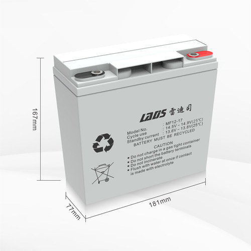 雷迪司 UPS电池 UPS电源蓄电池12V 17AH MF12-17不间断电源用-图1