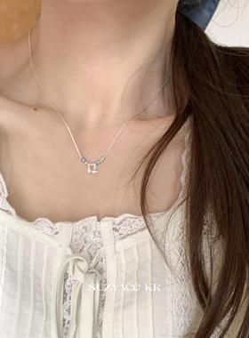 适合夏日戴的贝壳海星蓝水晶项链