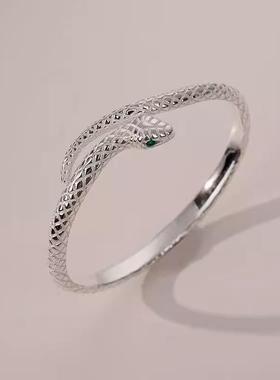蛇形银手镯女纯银高级感轻奢手环