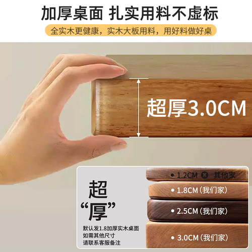 橡胶木实木桌面板家用茶几餐桌台面板衣柜分层隔板原木飘窗台定制 - 图0