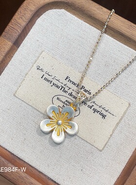 足银999.9描金五福金桃花吊坠五瓣花国潮风送女友礼物520