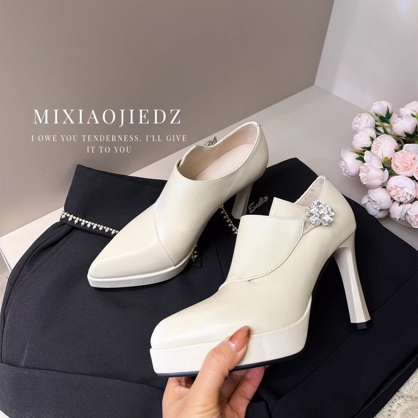 鞋子新款2025爆款女配裙子高跟鞋秋冬小个子防水台细跟深口单鞋,淘宝优惠券,粉丝福利购,淘宝优惠卷