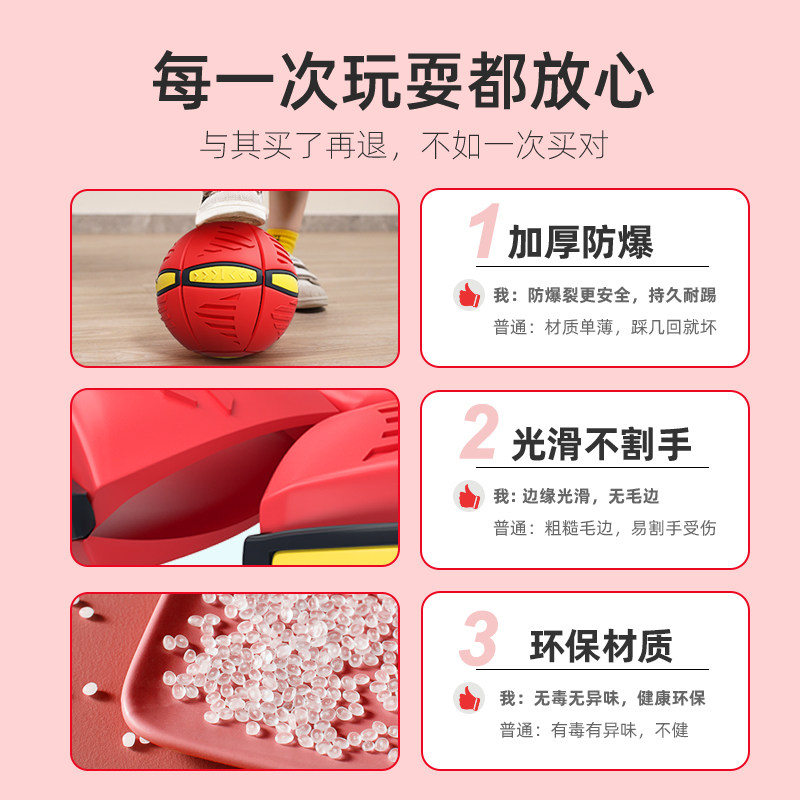 弹力踩踩球脚踩魔幻飞碟儿童变形球 小状元日沛球类玩具/球类运动