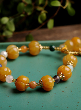 金丝玉手链鼓珠南瓜珠葫芦手串珠