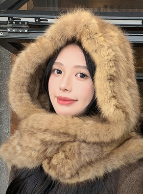 高级感紫貂风雪帽保暖百搭护耳帽
