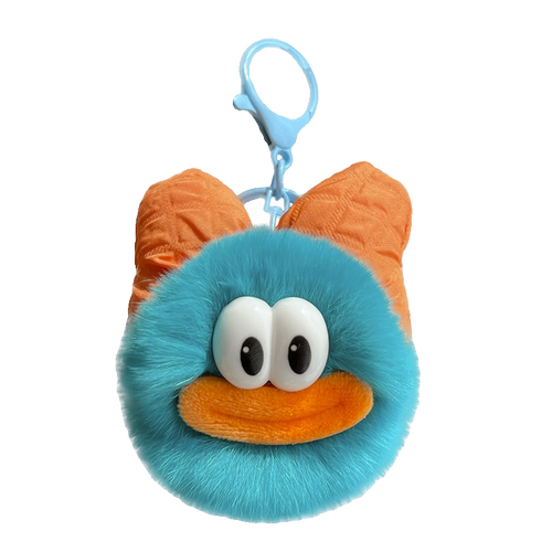 可爱獭兔毛小煤球汽车钥匙扣挂件毛绒球公仔玩偶小鸭子书包包挂饰 - 图3