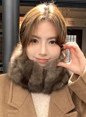 5A紫貂围巾貂毛水貂毛皮草围巾女