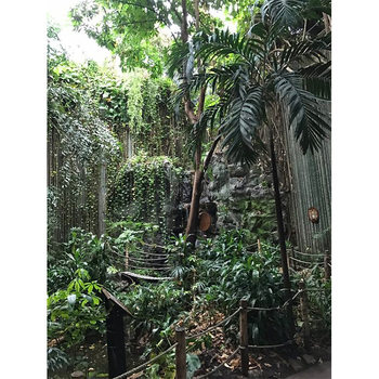 ຕົ້ນສະບັບປ່າໄມ້ທຽມ Indoor Rainforest Tropical ການອອກແບບແລະການກໍ່ສ້າງເຮືອນ Haunted ການຫຸ້ມຫໍ່ປະຕູປະຕູຮົ້ວ 5D ການກໍ່ສ້າງພື້ນຖານ