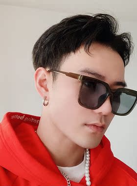 韩版墨镜方形新款深绿色大脸显瘦