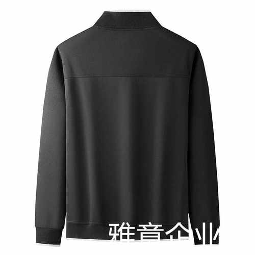 春秋季男士两件套跑步开衫卫衣宽松中老年爸爸装休闲运动服套装 - 图1