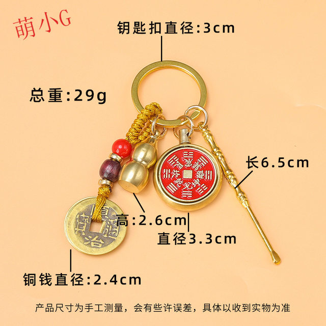 Shangui spends money to turn keychain pendant Five Emperors coins