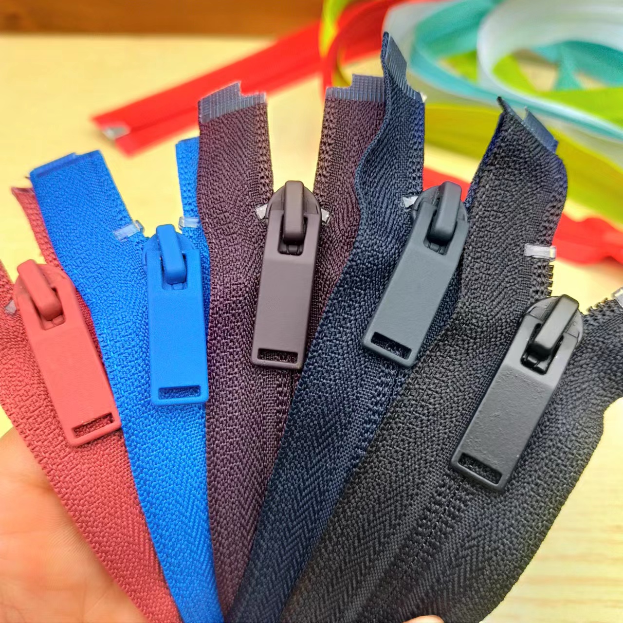 YKK/理想IDEAL5号尼龙反装开尾拉链 外套棉服羽绒服配件 满29包邮 - 图1