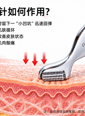微针滚轮滚针家用面部按摩拨筋