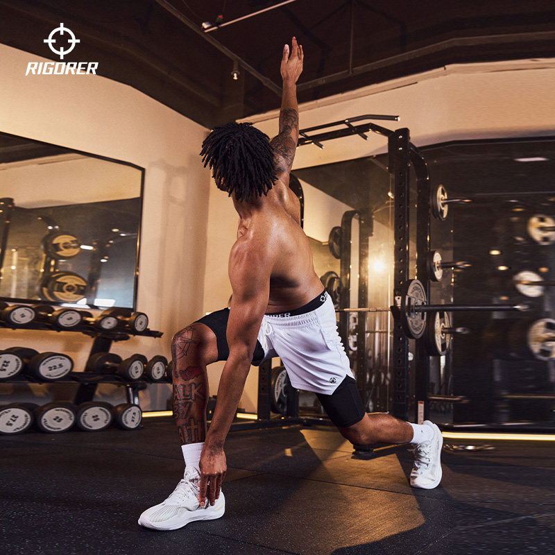 准者紧身裤男运动健身五分裤篮球打底裤跑步透气高弹训练裤子速干