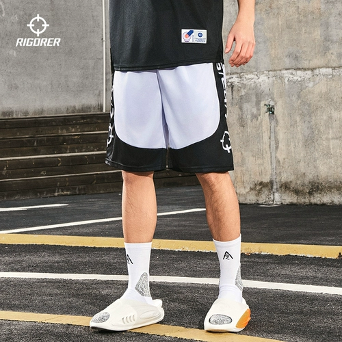 Баскетбольные быстросохнущие мужские штаны, дышащие шорты для тренировок, свободный крой, в американском стиле