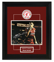 Collection Liverpool Gerrard pro-pen signed photo framing with SA certificate
