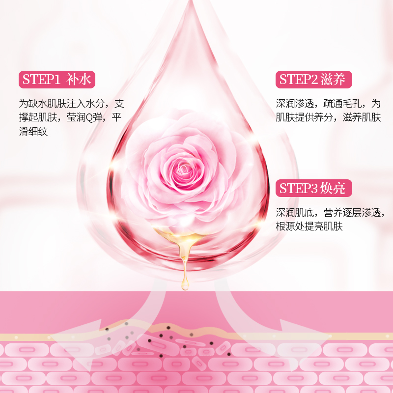 资莱皙旗舰店大瓶粉水玫瑰水爽肤水正品补水保湿化妆水乳收缩毛孔女2