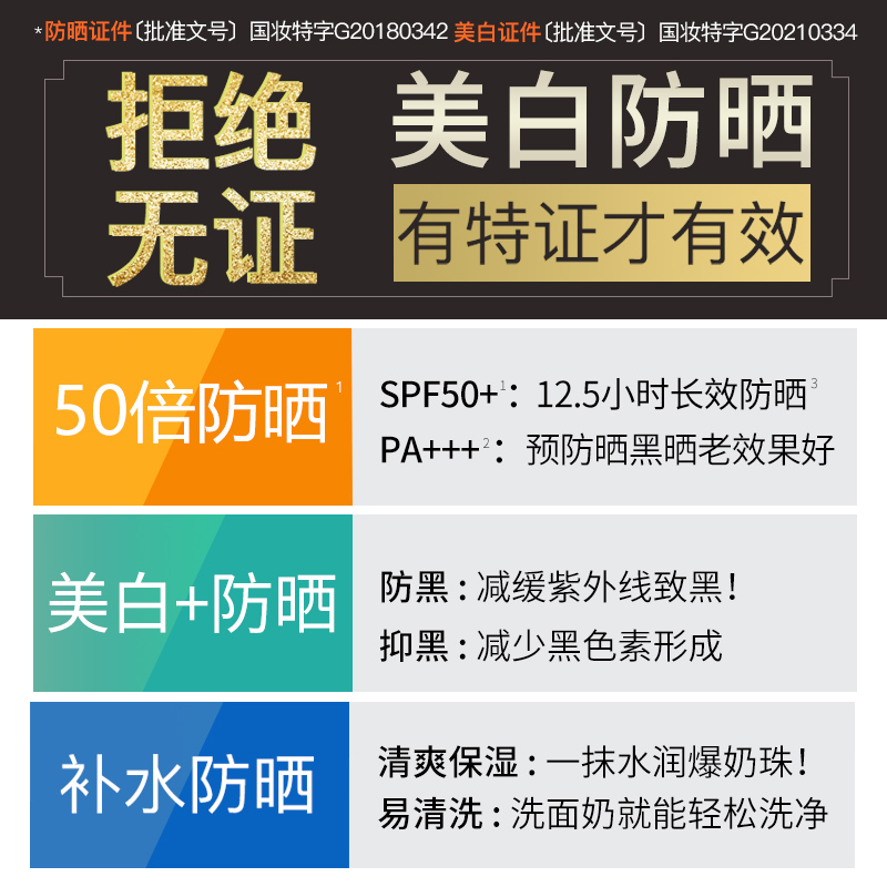 美白身体素颜霜喷雾变白全身防晒隔离遮瑕三合一冷白皮神器身体乳 - 图2