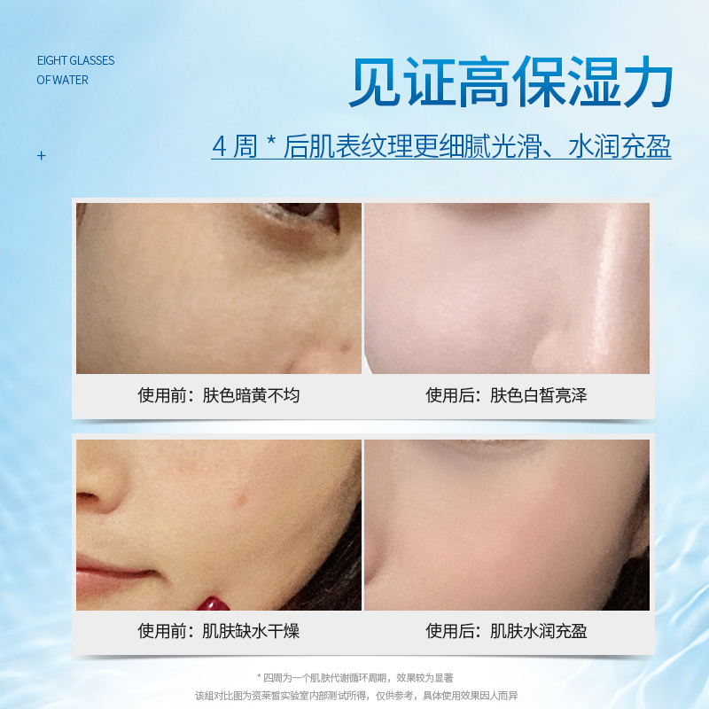 资莱皙旗舰店2瓶八杯水乳液正品8杯水秋冬季保湿补水男士女滋润面霜2