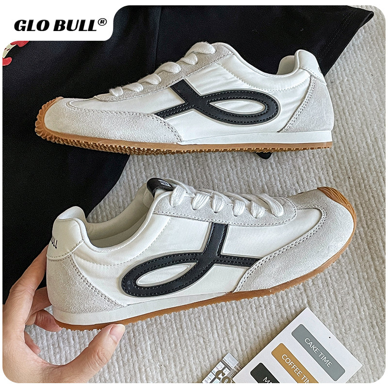 GLO BULL德训鞋女2025秋季新款休闲平底小白鞋原创潮流百搭阿甘鞋,淘宝优惠券,粉丝福利购,淘宝优惠卷