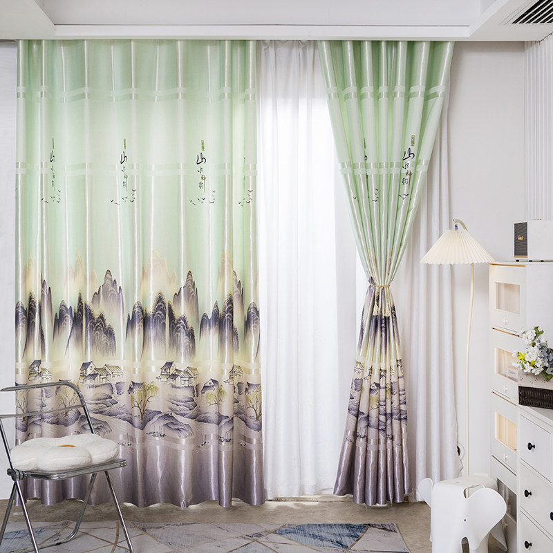 遮光田园印花成品窗帘飘窗卧室阳台客厅出租屋宿舍窗帘布短帘定制,淘宝优惠券,粉丝福利购,淘宝优惠卷