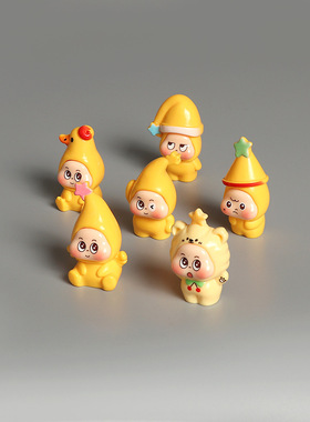卡通星星小人立体树脂小摆件工艺品萌粒桌面车载装饰桌面萌物摆件