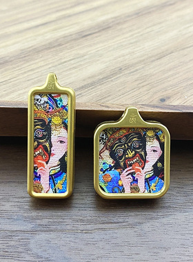 新款小长方形钛钢唐卡外壳画盒不掉色西藏藏族高档精美景区同款潮