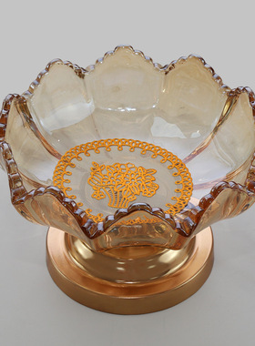 北欧玻璃果盘，轻奢托盘，茶几必